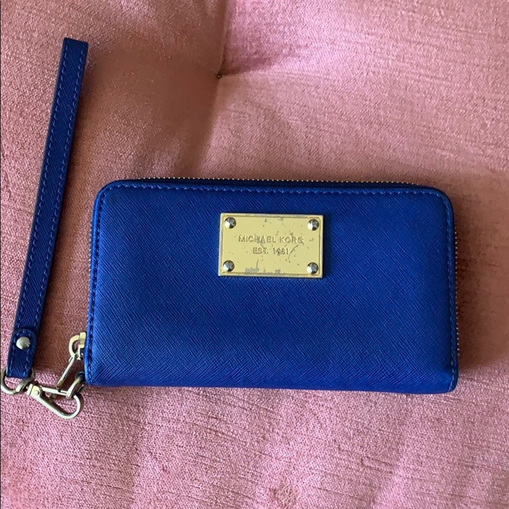 Blue Michael Kors Wallet